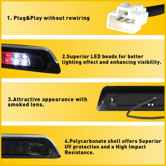 LED 3RD THIRD BRAKE LIGHT FITS Toyota Tundra 7 9 8 10 11 12 13 14 15 17 18