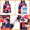 Outdoor Leisure Female Travel Bags Trendy Multiple Purpose Women's Backpack with Bear Pendant Colorful Printed Quality Oxford Shoulders Bag for Mother