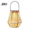No Wiring Solar Light Rattan Woven Lantern, Outdoor Faux Light, Rustic Waterproof Ambient Lighting Powered Hanging Lantern for Garden Balcony