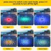 Fish Pattern Swimming Pool Fountain Projector Light Battery Operated Submersible LED Light for Pond Bathtub Hot Tub Spa Kids Gift Party Decor