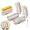 Dust-Proof Pill Storage Box with Cleaning Brush Daily Pill Splitter Cut Tablet Dispenser  Daily Use