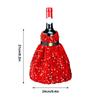 Copribottiglia di Vino di Natale Paillettes Maniche per Bottiglia di Champagne Vestito per Bottiglia di Vino per Natale Matrimoni Feste di Compleanno Forniture