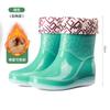 New non-slip waterproof flat-bottomed fashion rain boots for women, medium tube fashion for women, adult thick-soled rain shoes for women