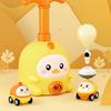 Balloon Powered Air Rocket Launcher Car Toy for Kids STEM Science Experiment Vehicle with Animal Astronaut Figure Dual Mode Fun
