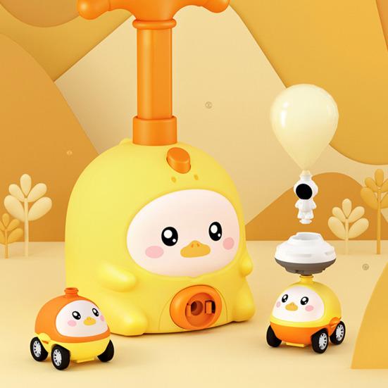 Balloon Powered Air Rocket Launcher Car Toy for Kids STEM Science Experiment Vehicle with Animal Astronaut Figure Dual Mode Fun