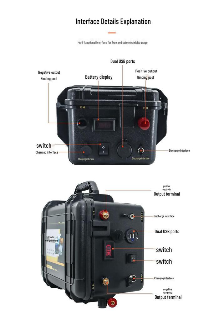 12V High-Power Long-Lasting Lithium Iron Phosphate Battery for 24V Outboard Motor and 48V Electric Net Hauler