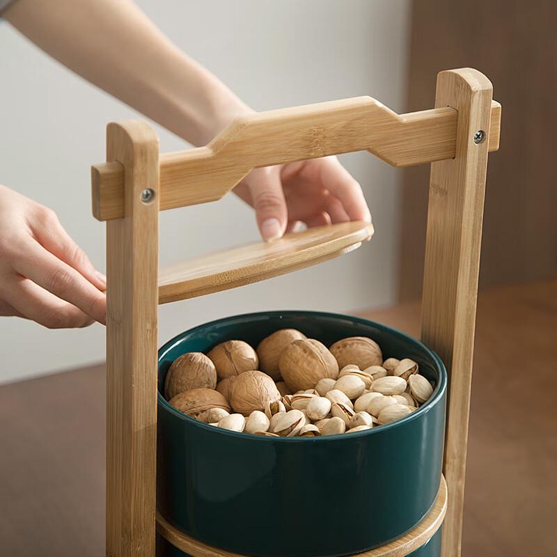 New Chinese Style Ceramic Fruit & Snack Plate