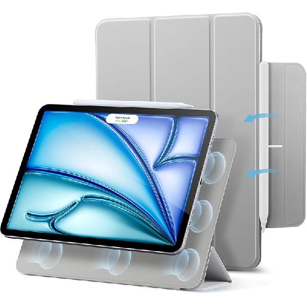 ESR for iPad Air 11 Inch Case M3/M2 (2025/2024), iPad Air 5th/4th Gen (2022/2020), Powerful Magnetic Attachment, Slim Trifold Stand Case, Auto