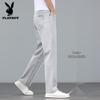 Men's Light Gray Ice Silk Loose Straight Jeans