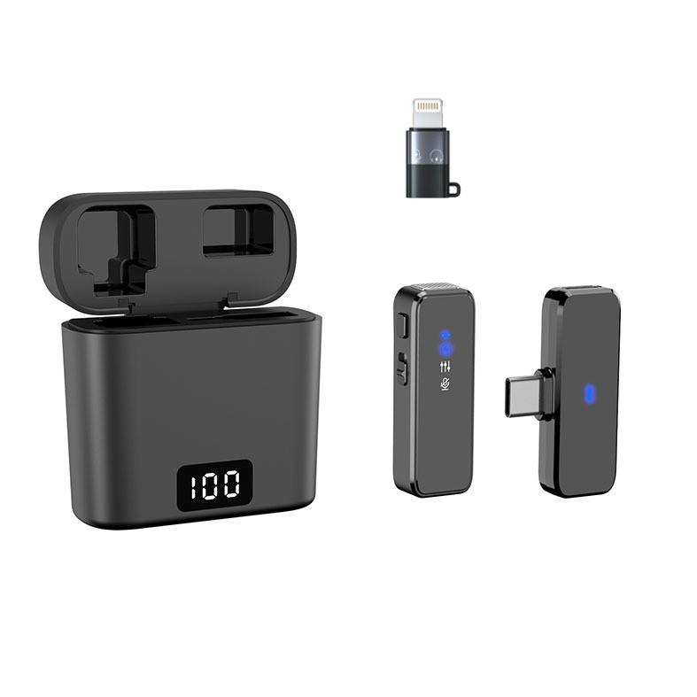 M3 Wireless Collar Clip Microphone with Charging Case, Dual Storage, Noise Reduction, for Mobile Live Broadcasts.