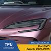 Car Headlight Protective Film for BYD Seal U 2026-2026 Smoke Black TPU PPF Pre Cut Anti-Scratch Vinyl Wrap Kit High-Gloss Film