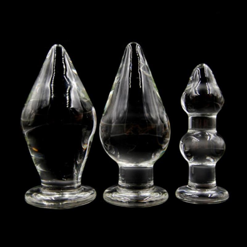 16 cm großer klarer Kristallglas-Buttplug Vaginalkugeln Erwachsene Masturbation Riesiges Analsexspielzeug für Frauen Männer Homosexuell