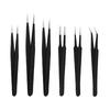 Zestaw pincet ze stali nierdzewnej z zakrzywioną i prostą końcówką do zdobienia paznokci, dżetów i koralików 6-częściowy zestaw narzędzi ręcznych