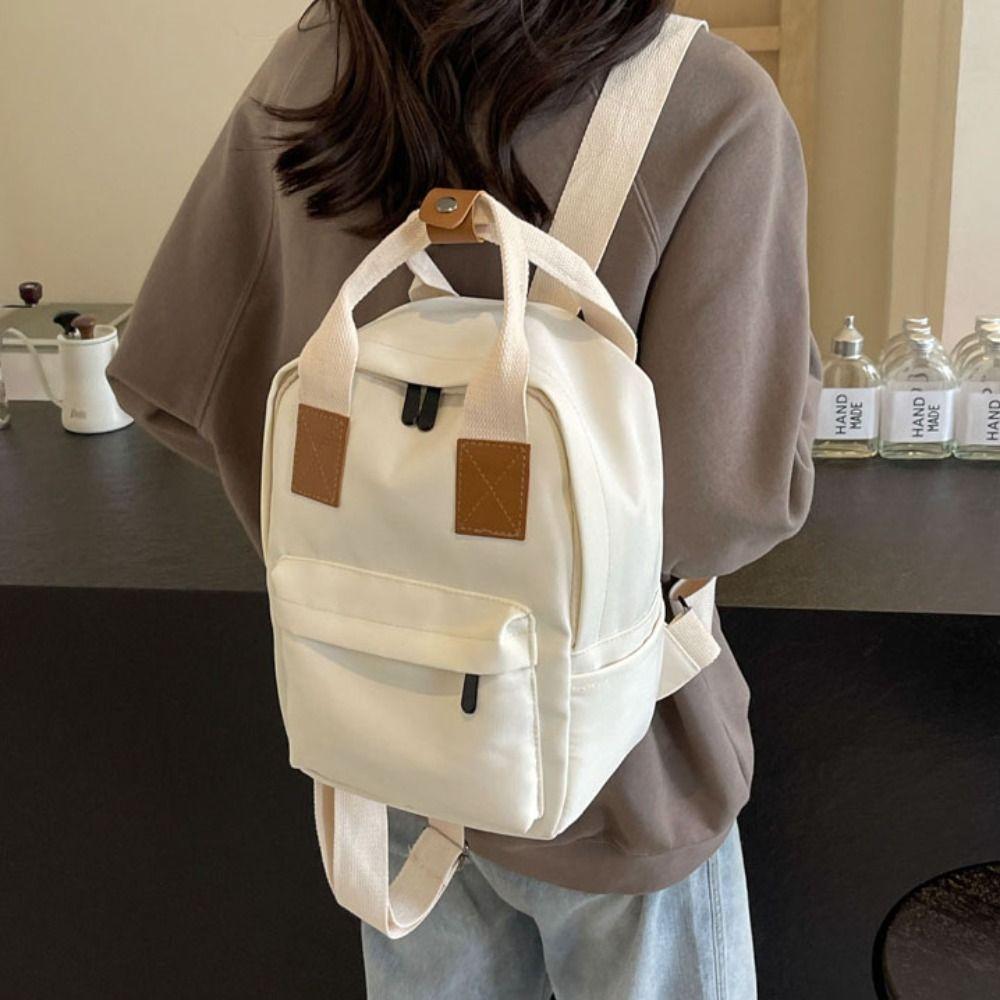 Mini Children's Backpack Simple School Bag Preppy Students Backpack Square School Bag  Student