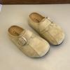 Flats Platform Women Slippers Slingback Suede Cozy Mules Shoes Casual New Suede Woman 2025 Dress Zapatillas De Mujer