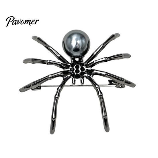 Hemdkragen-Anstecker 1/2 Stück 3D Spinnen-Brosche für Halloween, Horror-Legierung Metall Kleidungspins Anstecknadel, Kleidung Jacken Rucksäcke Kostümzubehör Mantel