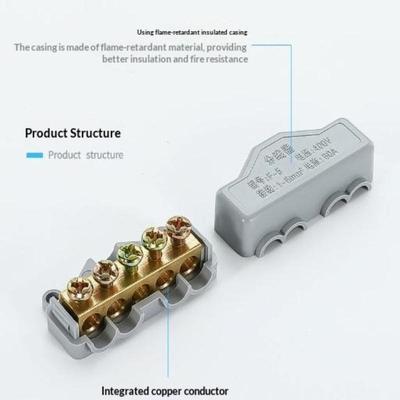 Conectori electrici compacti pentru îmbinare Putere mare Divizor de putere mare Conductor Fir de alamă Conector Terminale