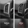For Ford F150 2015-20 Carbon Fiber Console Side Air Vent Louver Fans Covers Trim