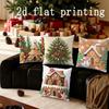 Weihnachts-Lebkuchenhaus & Baum Kissenbezüge Muster Kissenbezug Geeignet für Sofa Schlafzimmer Auto Kissenbezug