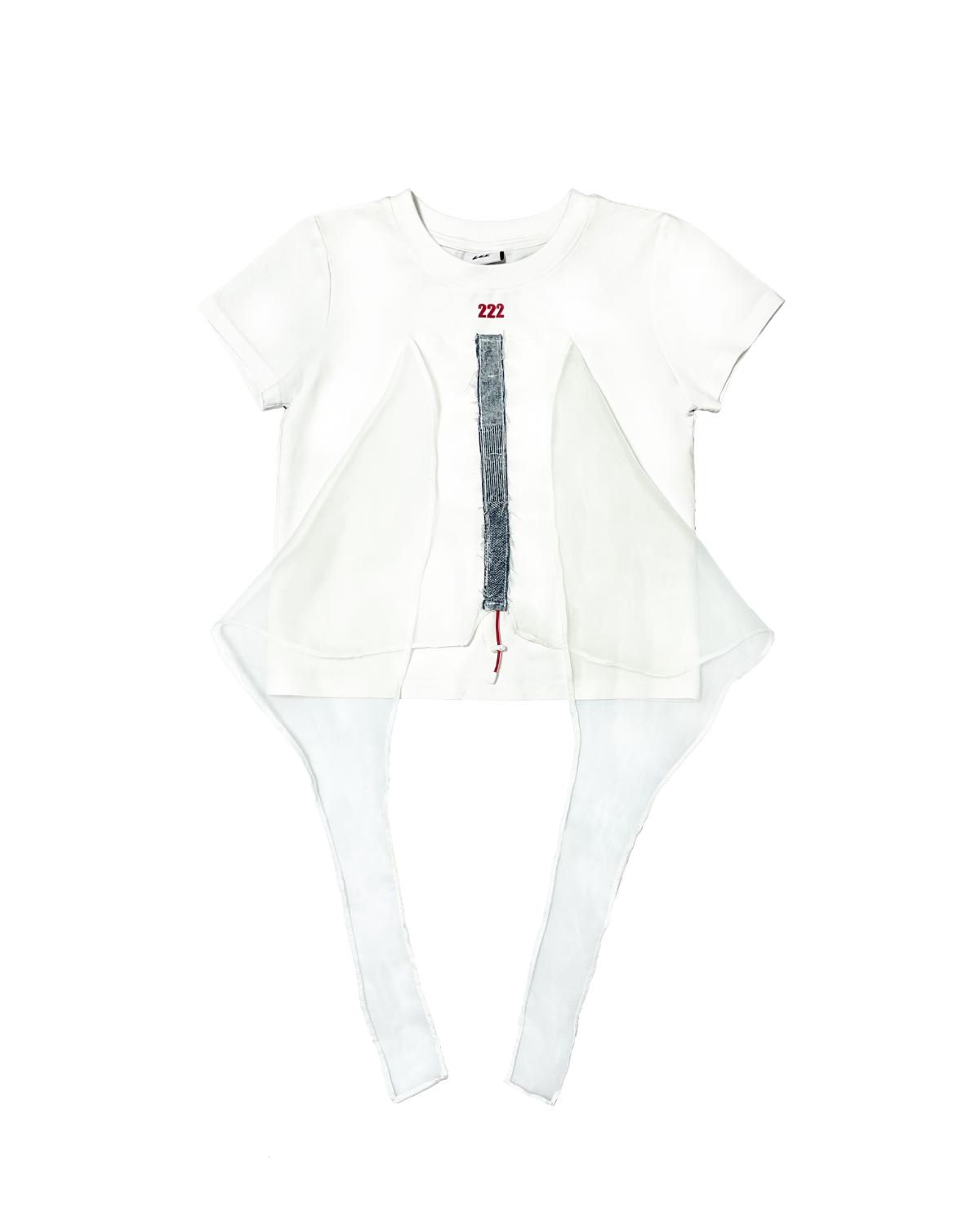 One Two Two Double Layered T-Shirt Ver.2 White White