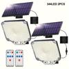 Solar Lights Outdoor 172/344/400 LED Split Solar Security Lights Motion Sensor Solar Powered Garden Light Waterproof Yard Garage