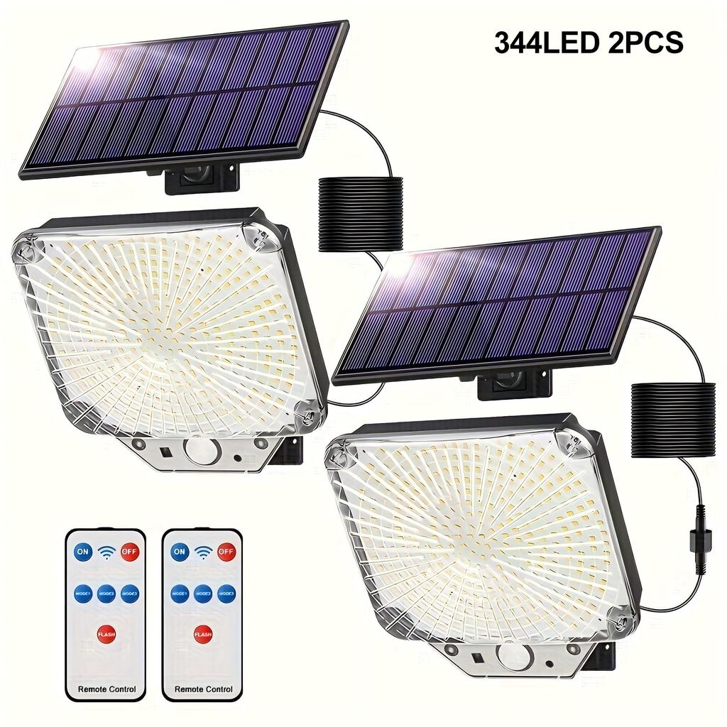 Solar Lights Outdoor 172/344/400 LED Split Solar Security Lights Motion Sensor Solar Powered Garden Light Waterproof Yard Garage