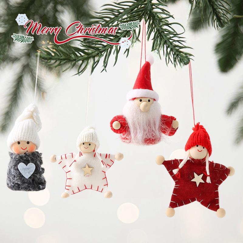 Christmas Tree Ornaments New Year Gifts for Couple Ornaments Santa Claus Star Pendant 2026 Christmas Party Hanging Decoration