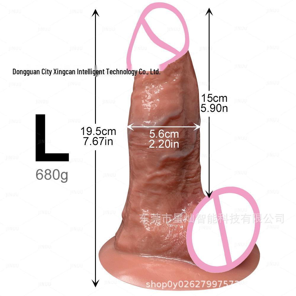 Realistischer Silikondildo mit Adern und weicher Oberfläche für weibliche Lust