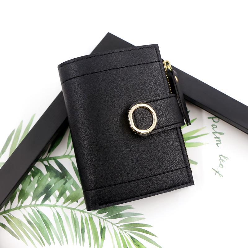 Women's Zipper Short Wallet Clasp Fresh Literary Square Coin Purse