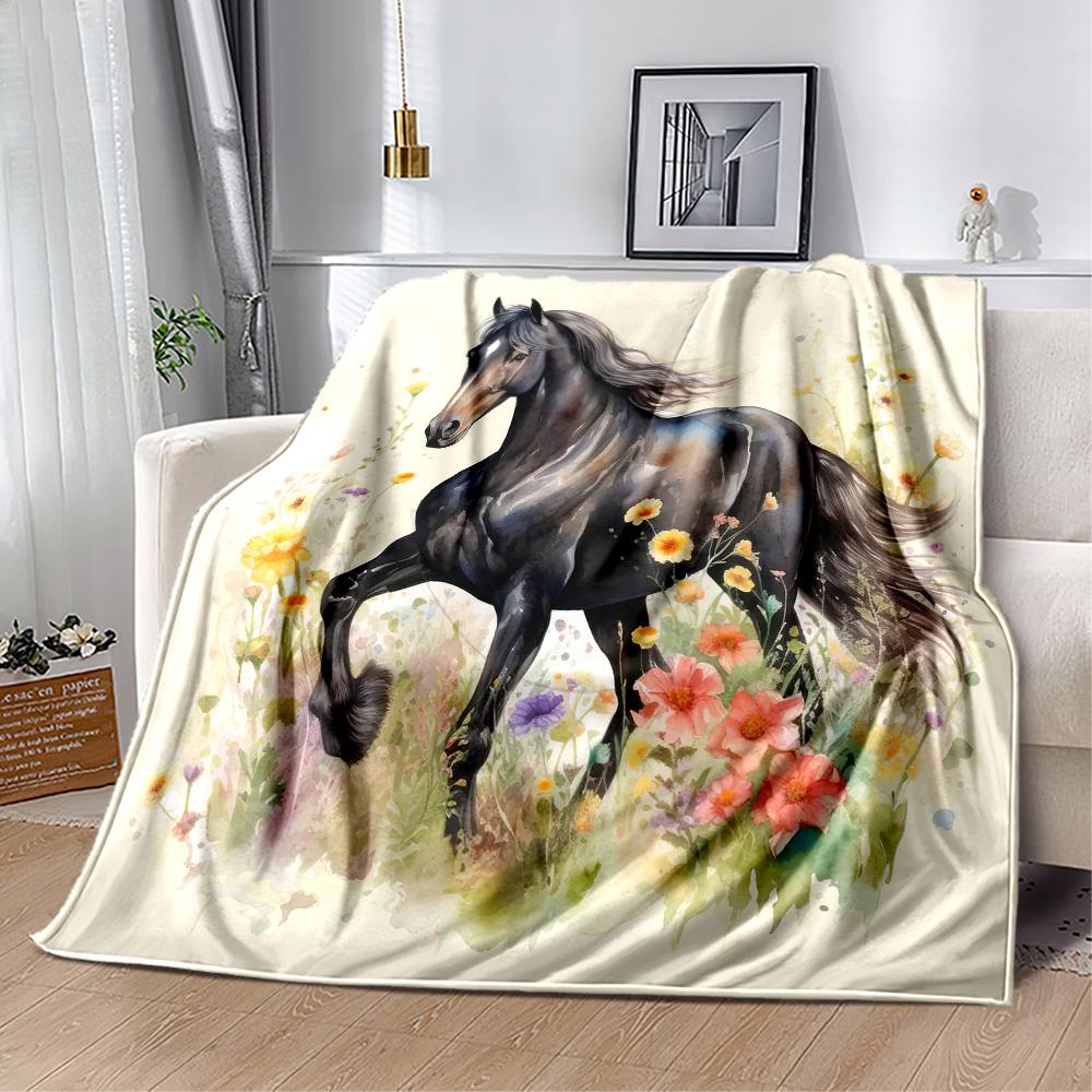 Horse Blanket Ultra-Soft Perfect for Seaside Bedding Chair for All Occasions Stylish Decor Gifts For Family Or Friends