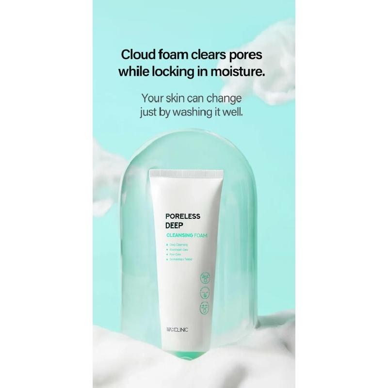 MAXCLINIC Poreless Deep Cleansing Foam 150g Moisturizer Cleanser Korea Cosmetics