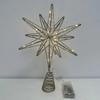 Star Tree Topper Ornament 30cm with LED String Lights for Christmas New Year Festival Party Home Decoration