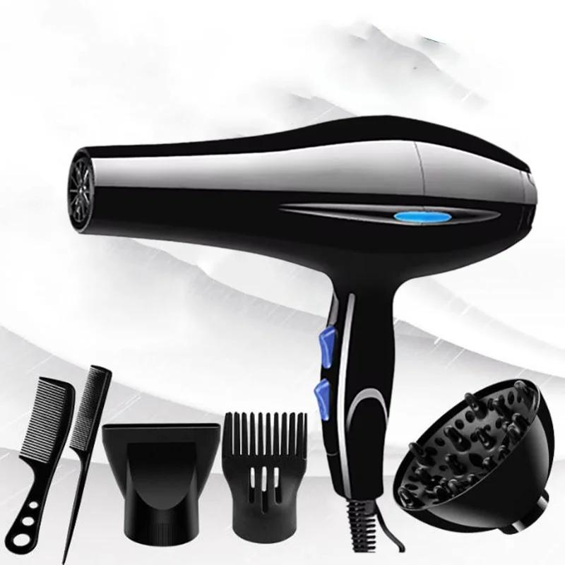 2200W Hair Dryer Professional Gear Strong Power Blow Hair Dryer For Hairdressing Barber Salon Tool Hair Dryer New 2025 Comb set