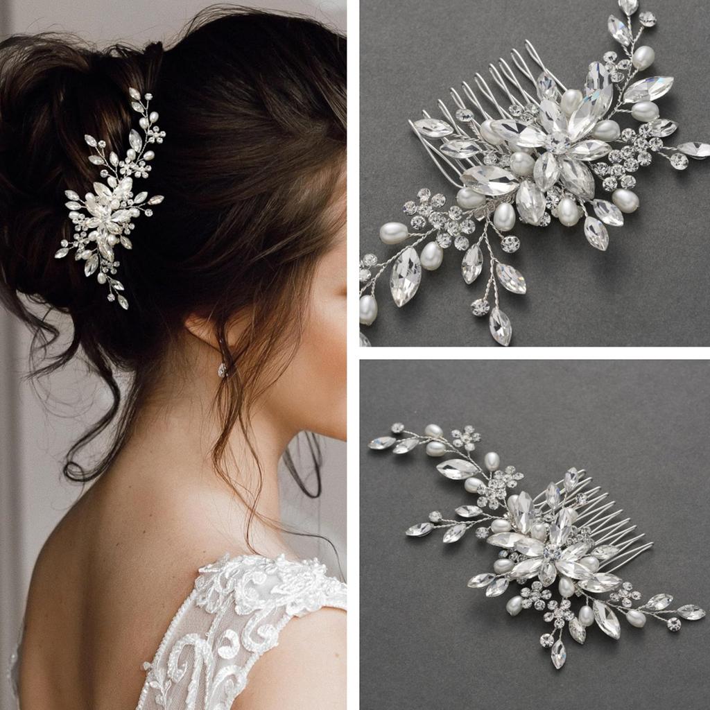Malang New European and American Style Bridal Headdress Handmade Hair Accessories Inlaid Crystal Comb Wedding Photography