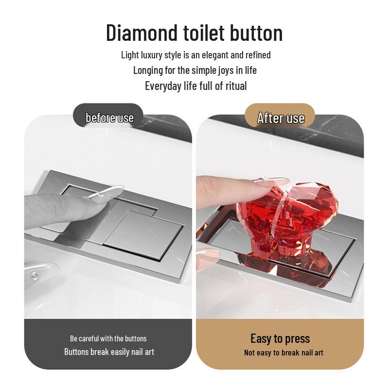 Herzförmiger, lange-Nägel-freundlicher Toilettenspülknopf mit Deckelheber