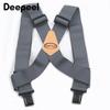Heavy Duty Work Suspenders for Men X-Back Gripper Clasps Adjustable Strap Fully Elastic Adult Widen Men's Suspender