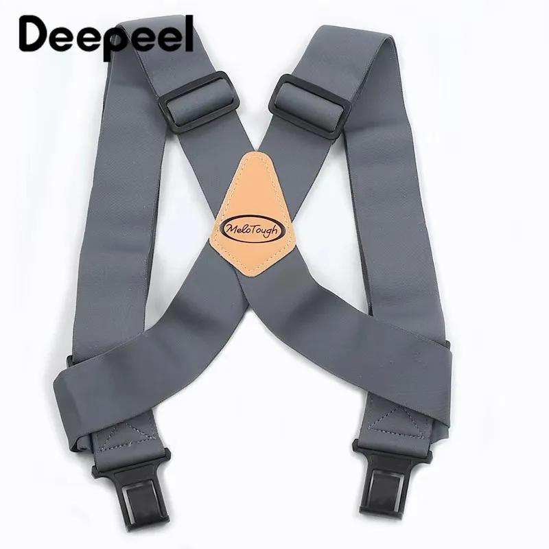 Heavy Duty Work Suspenders for Men X-Back Gripper Clasps Adjustable Strap Fully Elastic Adult Widen Men's Suspender