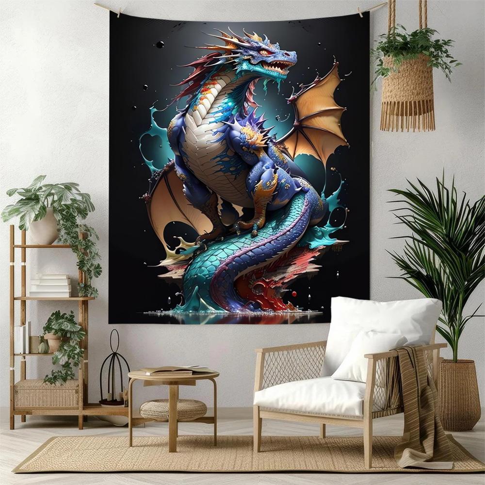 Dragon Wall Decor Tapestry Art For Pet Memorial Birthdaywedding Party Backdrop Family Gift