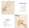 Gold-Plated Geometric Wing Pendant Necklace: Japanese-Korean Design with Titanium Steel Clavicle Chain