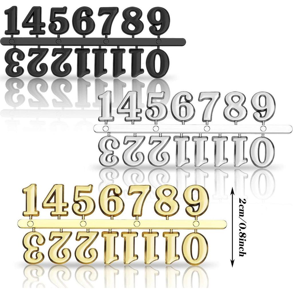 Precise 3CM Clock Numerals High Accuracy Arabic Number Roman Numerals Digital Clock Repair Tool Easy Installation