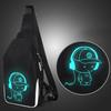 Stylish Luminous Outdoor Backpack With Usb Charging And Earphone Jack For School