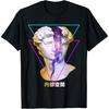 Vaporwave Statue David Bust With Outer Space Japanese Kanji T-Shirt