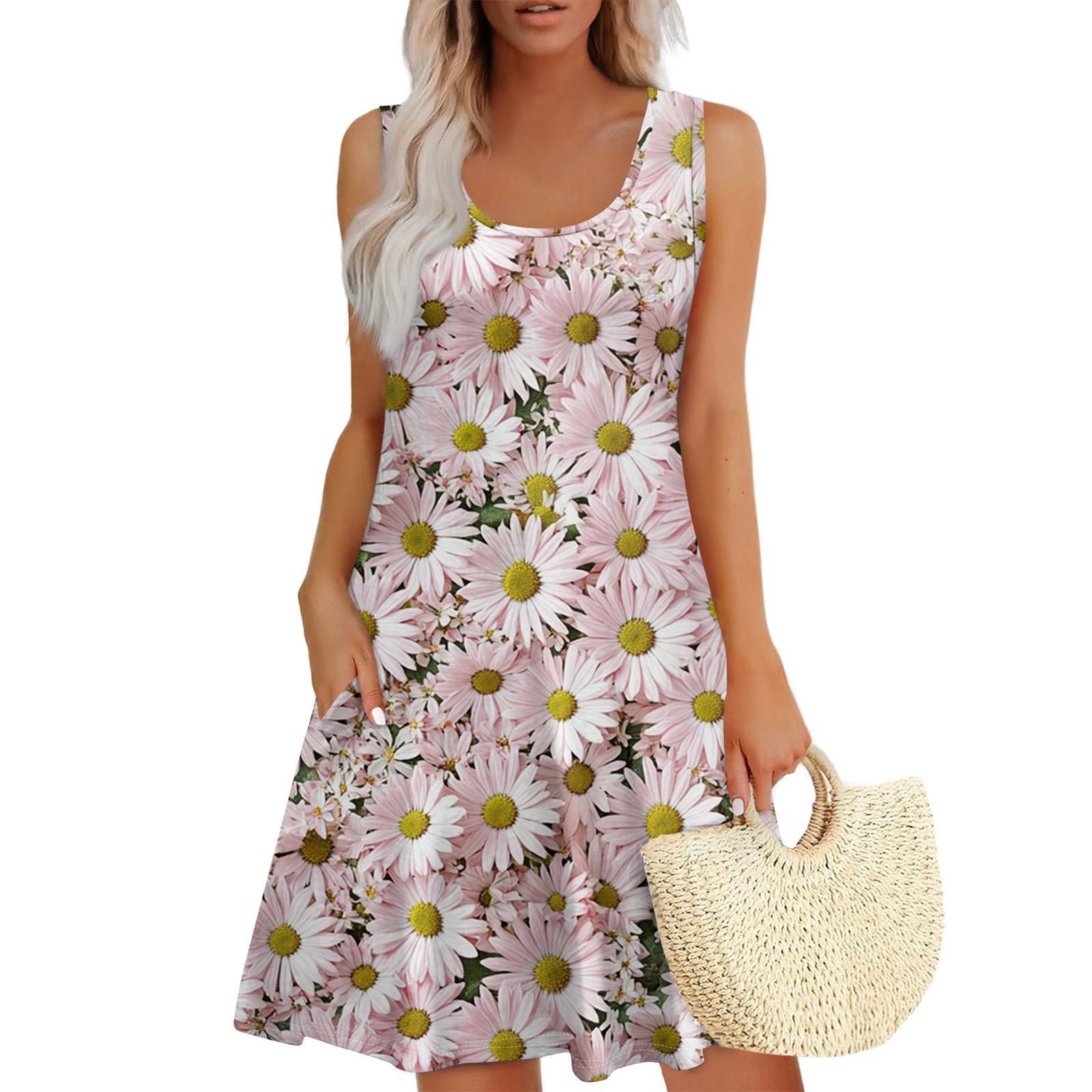 

Женские повседневные платья на каждый день для свиданий с карманами без рукавов свободные платья XL темно-зеленого