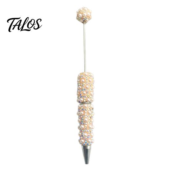 Faux Pearl Decorated Pen DIY Beadable Pen, Rhinestone Ballpoint Fancy Glitter Creative for Crafting, Student Stationery Office Writing Tools Crafts