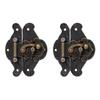 2PCS Vintage Buckle Latch Zinc Alloy Jewelry Box Latch Hasp Furniture Latch Hardware for Jewelry Case Chest Suitcase
