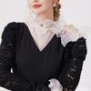 Elegant Detachable Lace Collar And Arm Sleeve Set For Formal Event Breathable Tulle Fabric Fashion Outfit Accessory