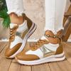 2026 New Women's Sneakers Outdoor Fashion Casual Shoes Plus Size Women's Shoes Color Blocked Platform Shoes