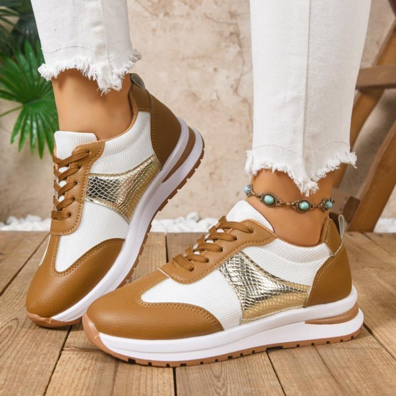 2026 New Women's Sneakers Outdoor Fashion Casual Shoes Plus Size Women's Shoes Color Blocked Platform Shoes