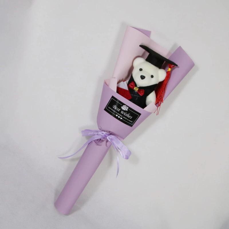 Graduation Doll Bouquet Graduation Season Sunflower Roses Single Cartoon Bear Teachers' Day Gift