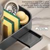 Wall Mounted Soap Dispenser With Sponge Holder Drain Tray Hand Press Dishwashing Liquid Container Waterproof